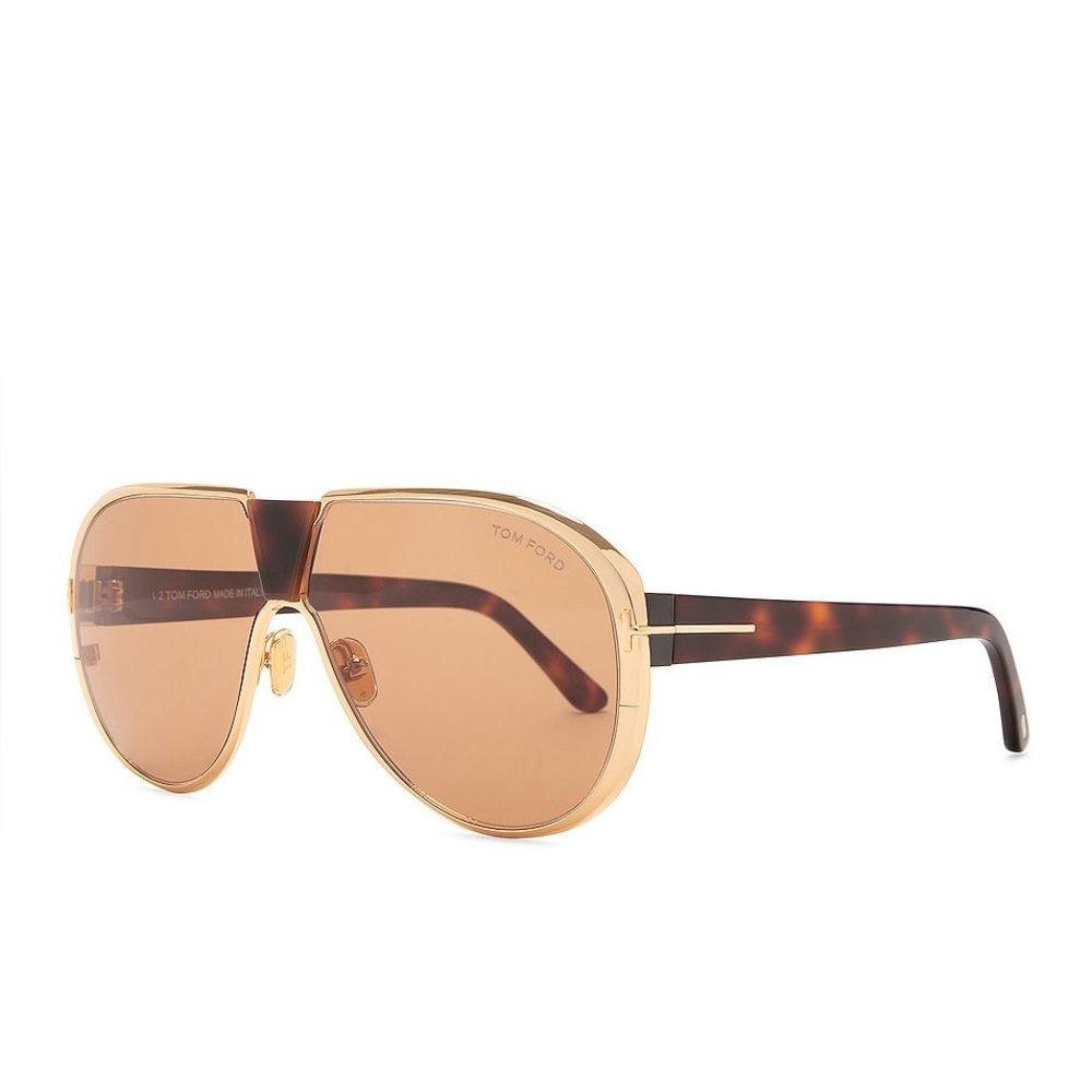 Tom Ford Gold and Brown Sunglasses